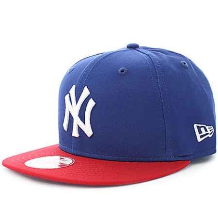 New Era - Casquette Snapback Block New York Yankees Bleu Marine Rouge