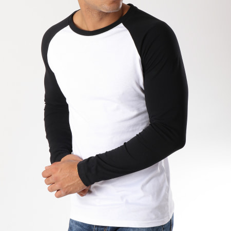 LBO - Maglietta raglan a maniche lunghe 35-1 nero bianco