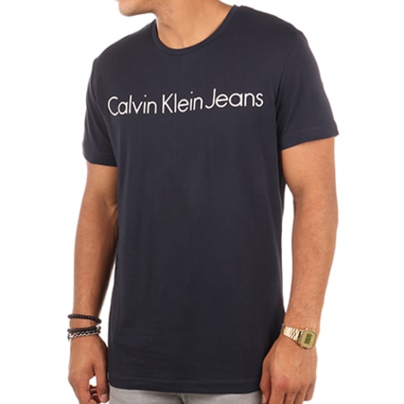Calvin Klein - Tee Shirt J30J304285 Bleu Marine