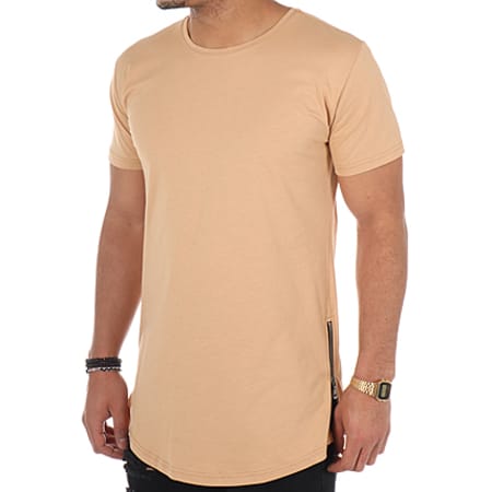LBO - Tee Shirt Oversize Zip 53 Camel