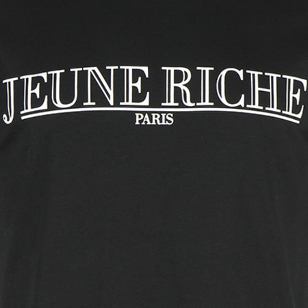 Jeune Riche - Tee Shirt Noir Logo Blanc