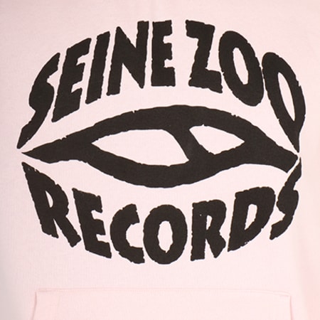 Seine Zoo - Sweat Capuche Seine Zoo Records Rose Logo Noir