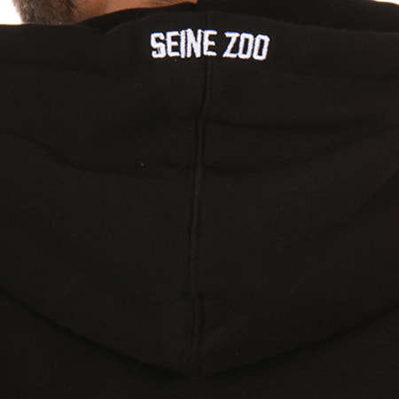 Seine Zoo - Sweat Zippé Capuche Seine Zoo Records Noir logo Patch
