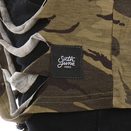 Sixth June - Tee Shirt Oversize M2236CTS Vert Kaki Camouflage