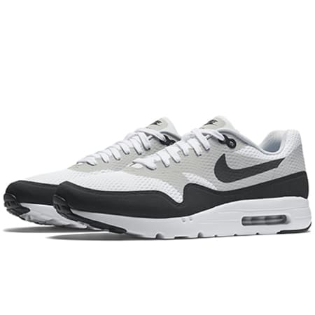 Nike Baskets Air Max 1 Ultra Essential 819476 100 White Nike air max 1 ultra essential in whiteanthracite olive