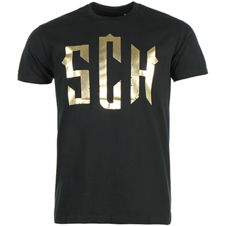 SCH - Tee Shirt Logo Noir Or