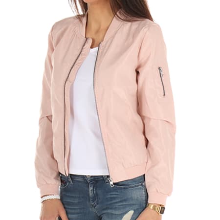 Only - Bomber Femme Linea Rose Clair
