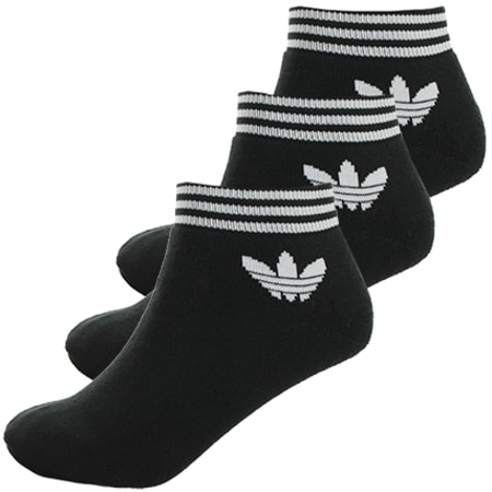 Adidas Originals - Lot De 3 Paires De Chaussettes Courtes Trefoil AZ5523 Noir