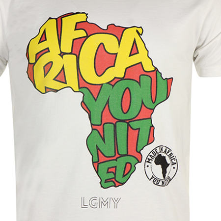Mister You - Tee Shirt Africa Typo Blanc