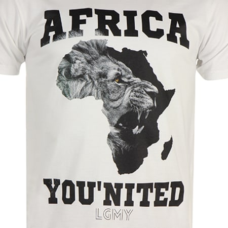 Mister You - Tee Shirt Africa Lion Blanc