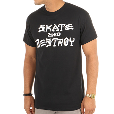 Thrasher - Tee Shirt Skate And Destroy Noir