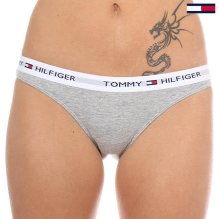Tommy Hilfiger - Culotte Femme Bikini Iconic Gris Chiné