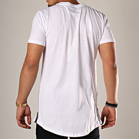 LBO - Lot de 2 Tee Shirts Oversize Zip 74 Noir et Blanc
