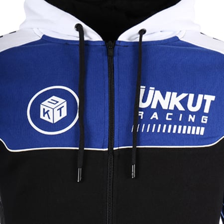 Unkut - Sweat Zippé Capuche Cube Noir Bleu