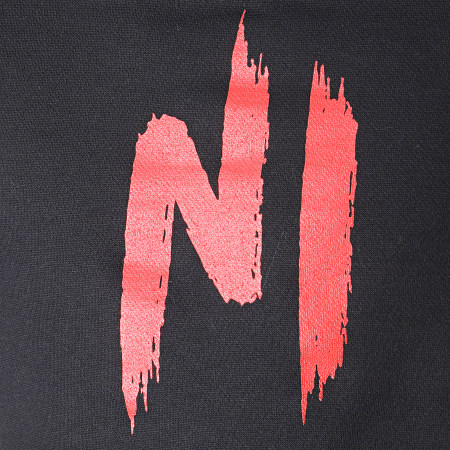 NI by Ninho - Sweat Capuche Ninho Noir Logo Rouge