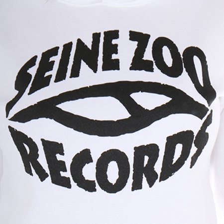 Seine Zoo - Sweat Capuche Femme Seine Zoo Records Blanc