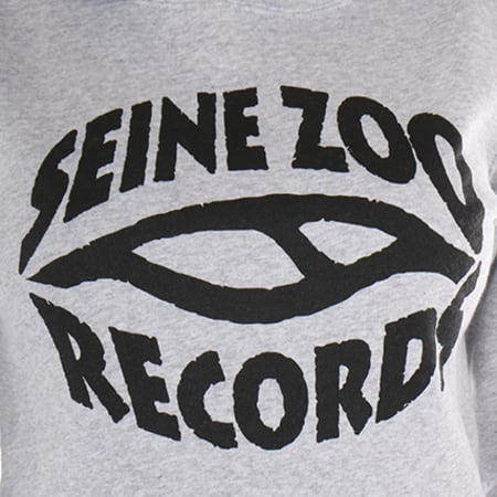 Seine Zoo - Sweat Capuche Femme Seine Zoo Records Gris Chiné