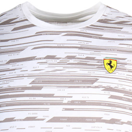 Puma - Tee Shirt Scuderia Ferrari Graphic AOP 762136 04 Blanc