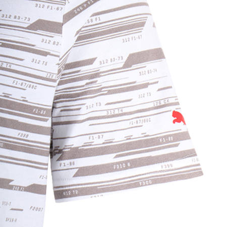 Puma - Tee Shirt Scuderia Ferrari Graphic AOP 762136 04 Blanc