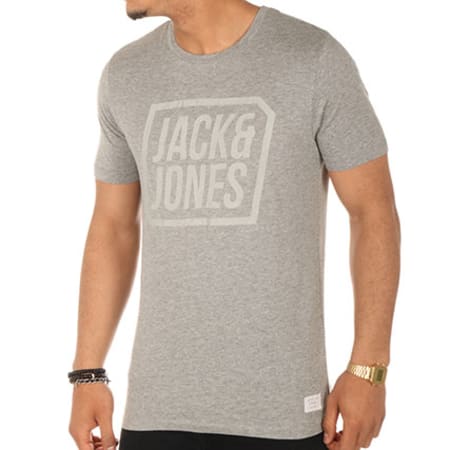 Jack And Jones - Tee Shirt Devo Gris Chiné