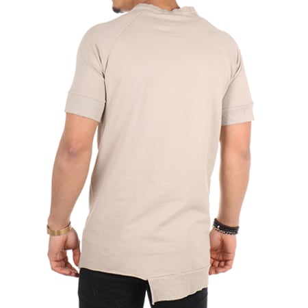 VIP Clothing - Tee Shirt Oversize Asymétrique 1287 Beige