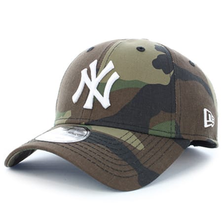 New Era - Casquette MLB League Essential 940 New York Yankees Camouflage Vert Kaki