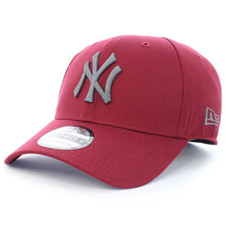 New Era - Casquette MLB League Essential New York Yankees Bordeaux Gris