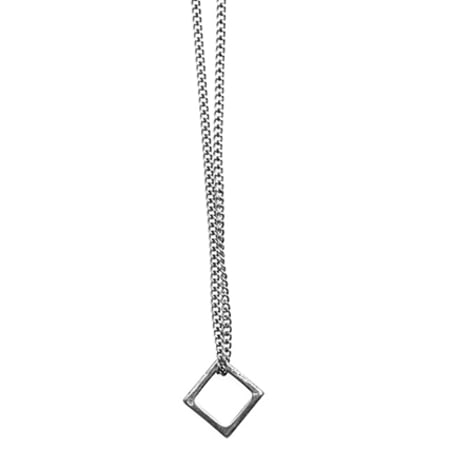 Icon Brand - Collier Time Squared Necklace Argenté
