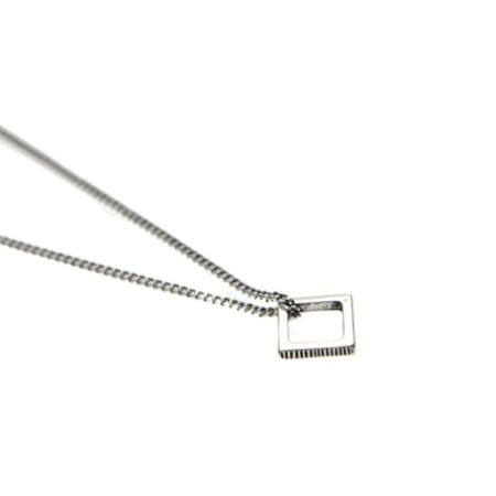Icon Brand - Collier Time Squared Necklace Argenté