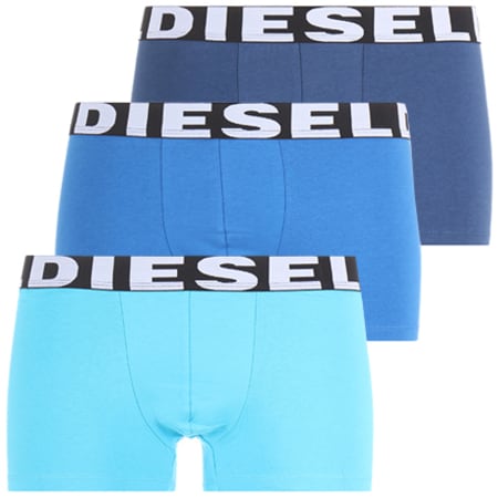 Diesel - Lot De 3 Boxers Seasonal Edition 00SAB2-0AAMT Bleu Marine Bleu Turquoise Bleu Indigo