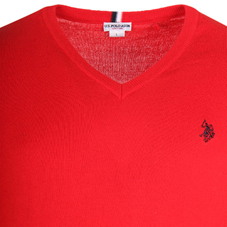US Polo ASSN - Pull Institutional V Knit Rouge