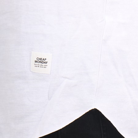 Cheap Monday - Tee Shirt Oversize Alloy Blanc