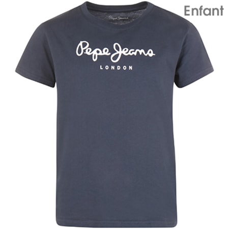 Pepe Jeans - Tee Shirt Enfant PB501228 Art Bleu Marine