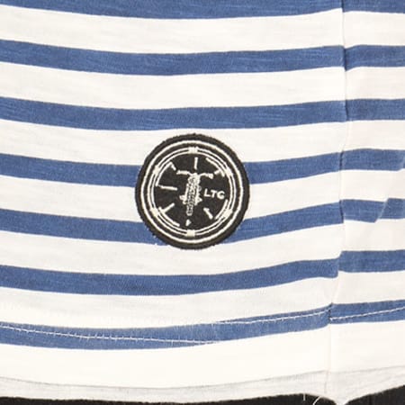 Le Temps Des Cerises - Tee Shirt Agostino Blanc Bleu Marine