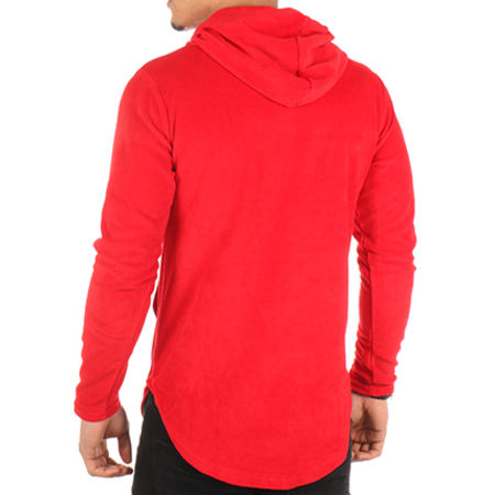 Celebry Tees - Pull Capuche Oversize Hoodie Velours Rouge