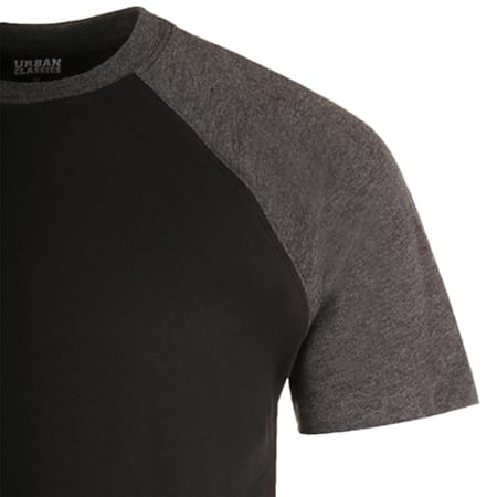 Urban Classics - Maglietta nera grigio carbone screziata
