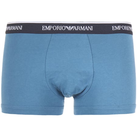 Emporio Armani - Lot De 3 Boxers 111357-7P717 Bleu Gris Bleu Indigo