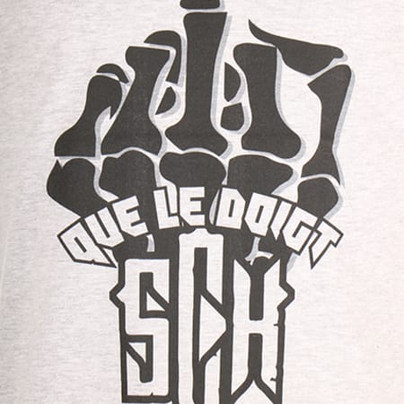 SCH - Tee Shirt Finger Gris Chiné