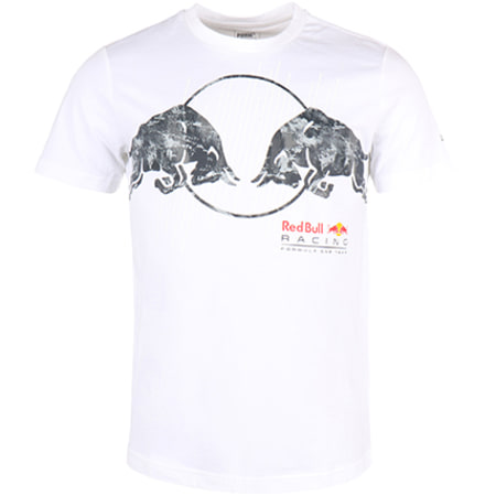 Puma - Tee Shirt Red Bull Racing Graphic Blanc