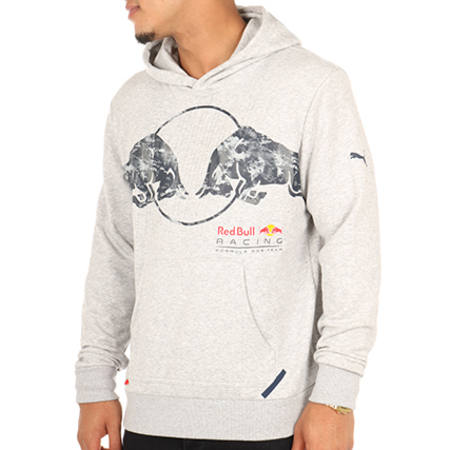 Puma - Sweat Capuche Red Bull Racing Graphic 572755 02 Gris Chiné