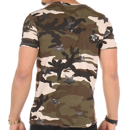 Uniplay - Tee Shirt UPY11 Camouflage Vert Kaki Beige