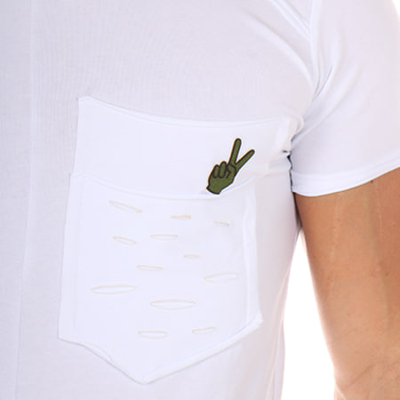 Ikao - Tee Shirt Poche Oversize F016 Blanc
