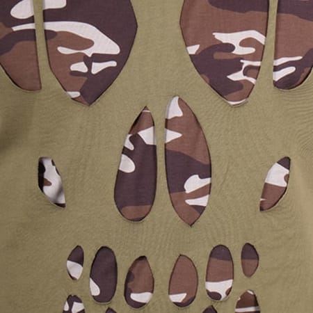 Ikao - Tee Shirt Oversize F019 Vert Kaki Camouflage
