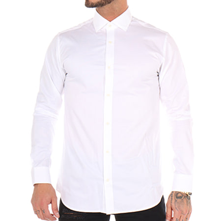 Jack And Jones - Chemise Manches Longues Miller Noos Blanc