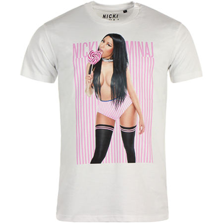 Music Nation - Tee Shirt Nicki Minaj Candie Girl Blanc