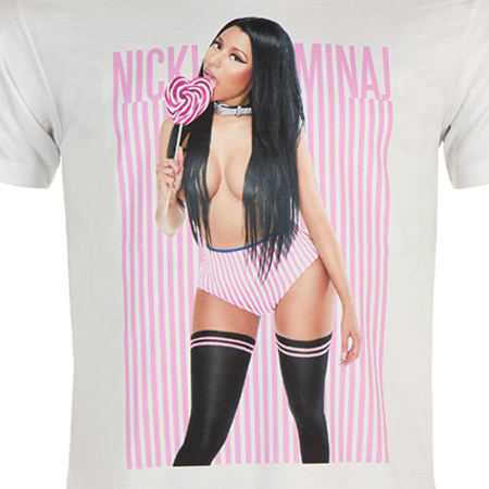 Music Nation - Tee Shirt Nicki Minaj Candie Girl Blanc