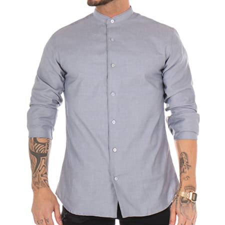 Selected - Chemise Manches Longues One Fort Gris