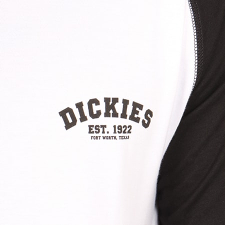 Dickies - Tee Shirt Manches Longues Baseball Blanc Noir