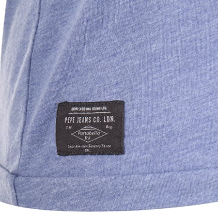 Pepe Jeans - Tee Shirt Flag Bleu Chiné