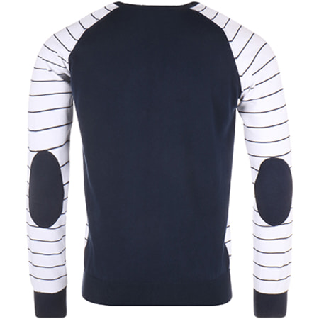 US Polo ASSN - Pull Striped Round Blanc